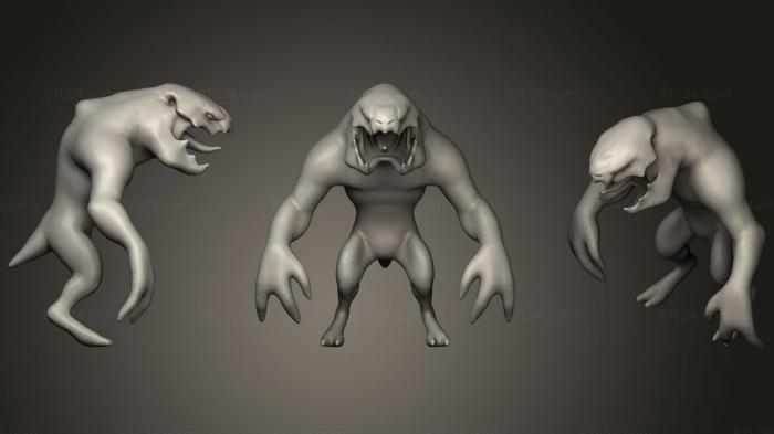 Figurines heroes, monsters and demons (Monster 1, STKM_0982) 3D models for cnc